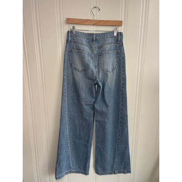 Vervet Denim Jeans Medium Wash Wide Leg High Rise Pants Women's Size 25 - Picture 2 of 7